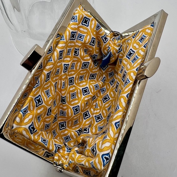 Vera Bradley Riviera Blue Kiss Lock Coin Purse 2008 - Picture 6 of 6